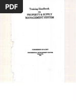 Training Handbook On Property and Supply Management System 2003