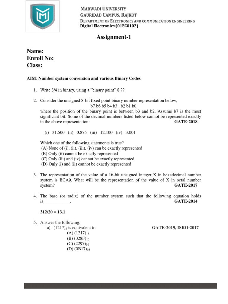 Digital Electronics Assignment | PDF | Teaching Methods & Materials