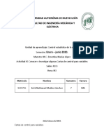 Actividad #3 Conocer e Investigar Algunas Cartas de Control para Variables (CE)