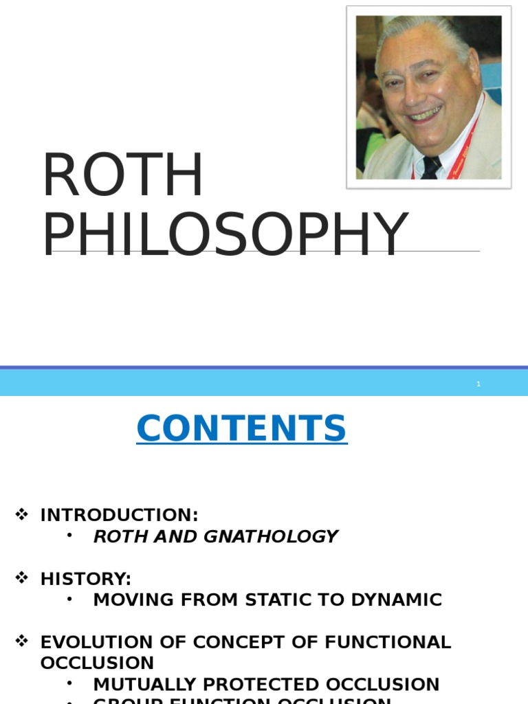 Roth Philosophy of Functional Occlusion | PDF | Science & Mathematics