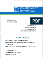 Presentation On Marketing Strategies of Colgate Toothpaste