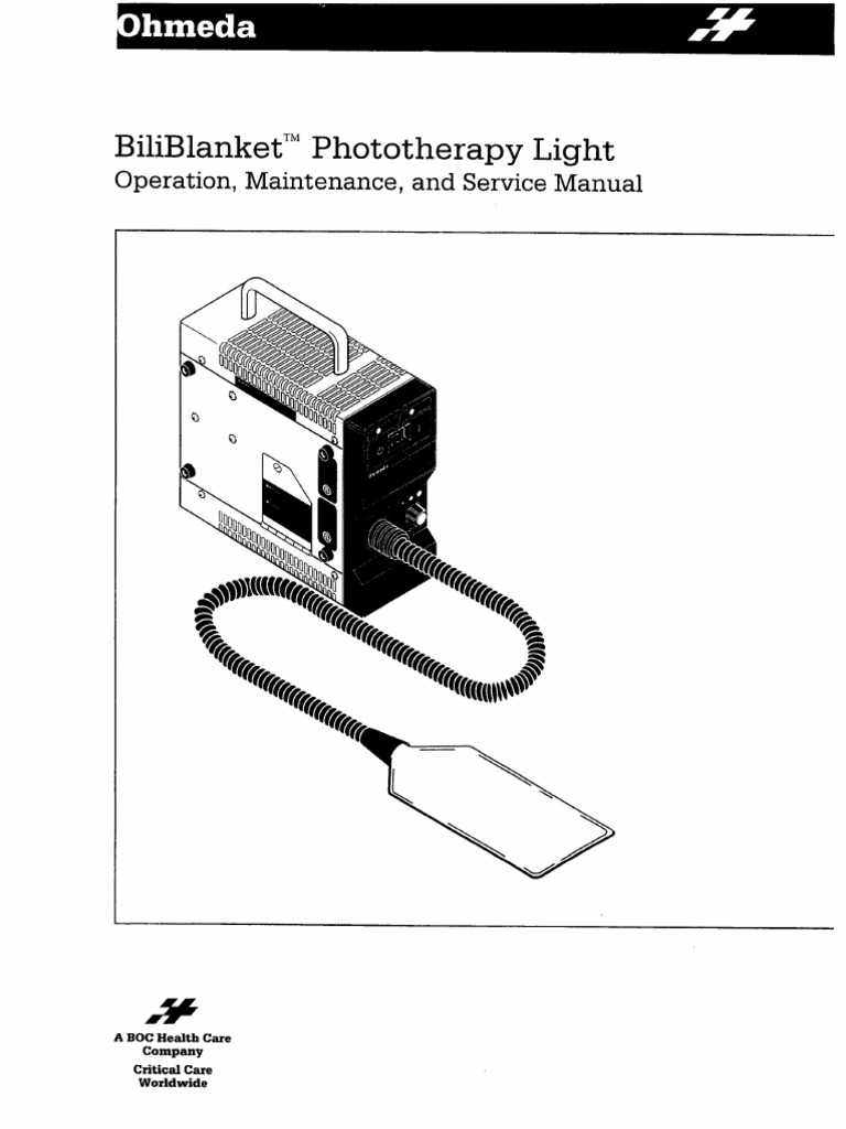 CCHH Phototherapy Ohmeda Bili Blanket Op Manual PDF PDF