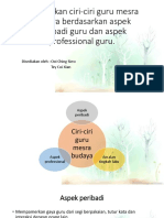 M15bincangkan Ciri-Ciri Guru Mesra Budaya Berdasarkan Aspek Peribadi