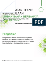 Persyaratan Teknis Pengelolaan Limbah Bahan Berbahaya Dan Beracun