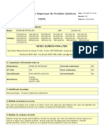 Ficha de Segurança Química Eter de Petróleo