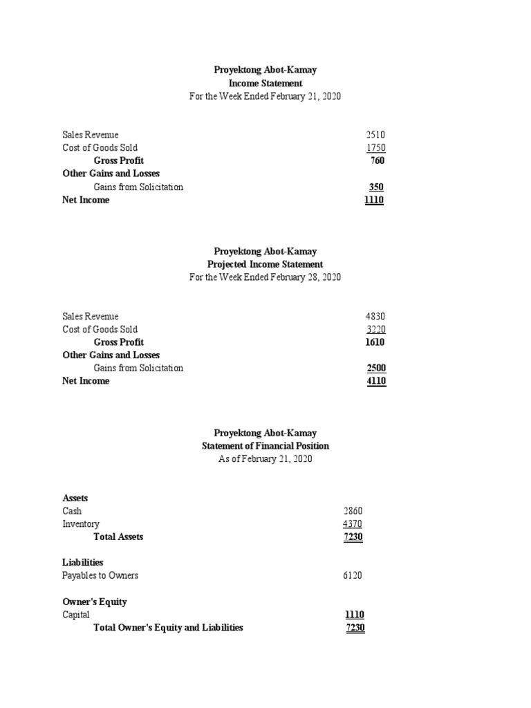 Financial Statements | PDF