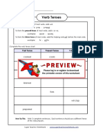 Verbtenses Chart PDF