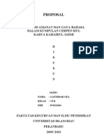 Analisis Amanat Dan Gaya Bahasa