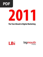 Bigmouthmedia's 2011 digital marketing predictions