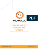 Maths Formula Chapter1 Relations and Functions