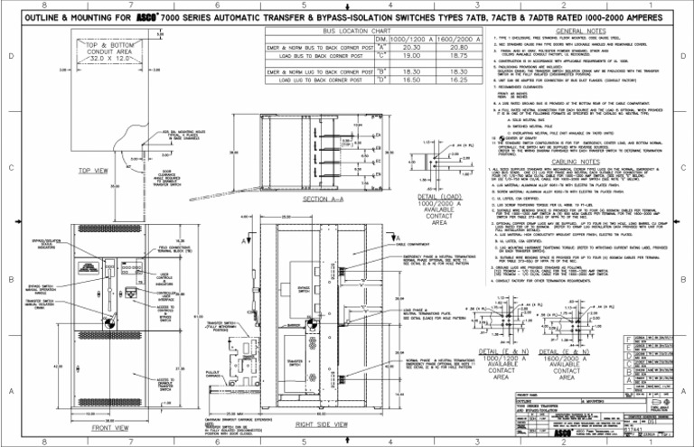 ASCO ATS-7000 Series - (ACTB 1600A) Type 1 | PDF