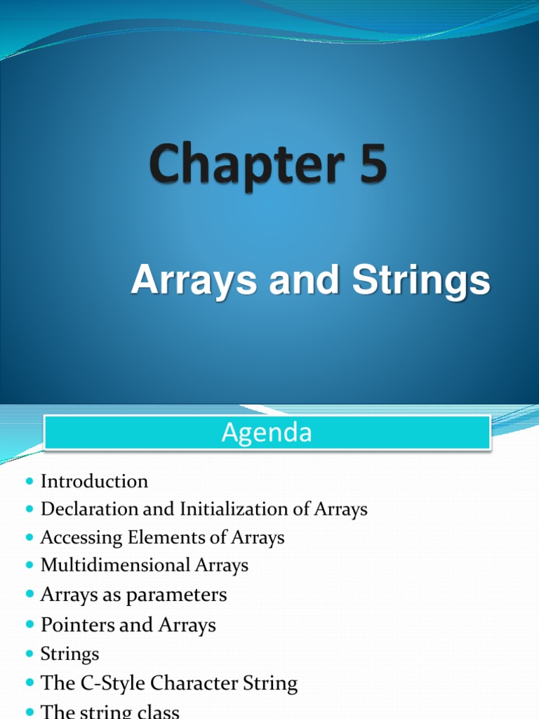 Chapter 5 (Array and Strings) | PDF