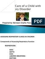 Nursing Care of A Child With Respiratory Disorder