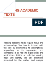 Reading Academic Texts
