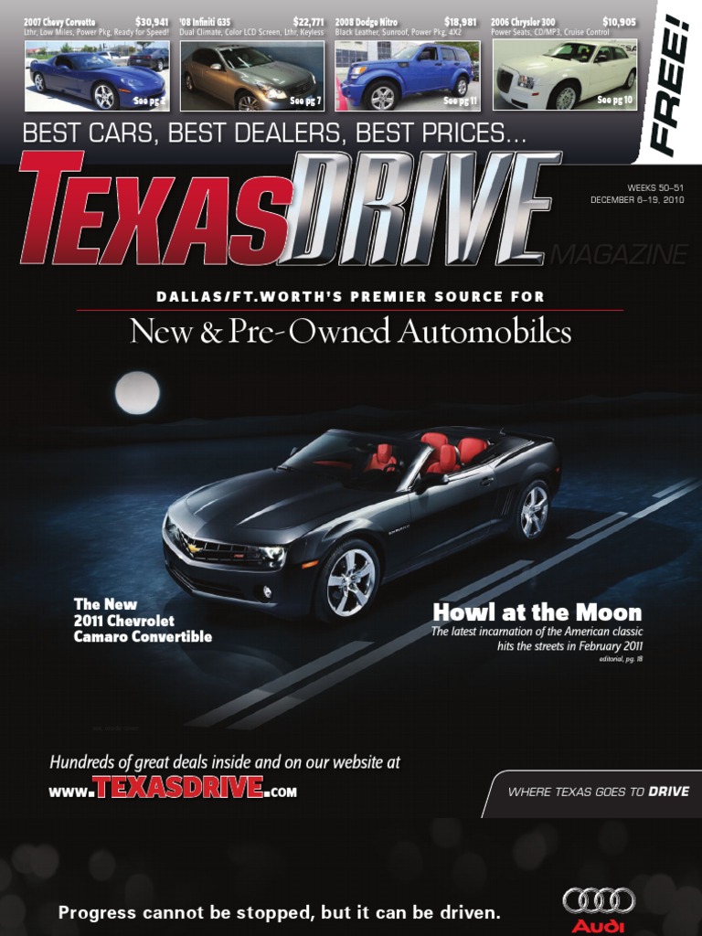 Texas Drive Magazine Dec 6-19,2010 | PDF | Audi | Chevrolet