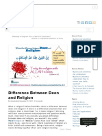 Difference Between Deen and Religion - AlQuranClasses C - o ITGenerations Inc. An Online Quran Classes Organization PDF