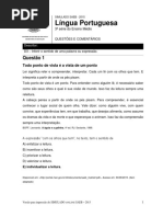 SIMULADO SAEB - 2015 Língua Portuguesa 3ª série do Ensino Médio QUESTÕES E COMENTÁRIOS