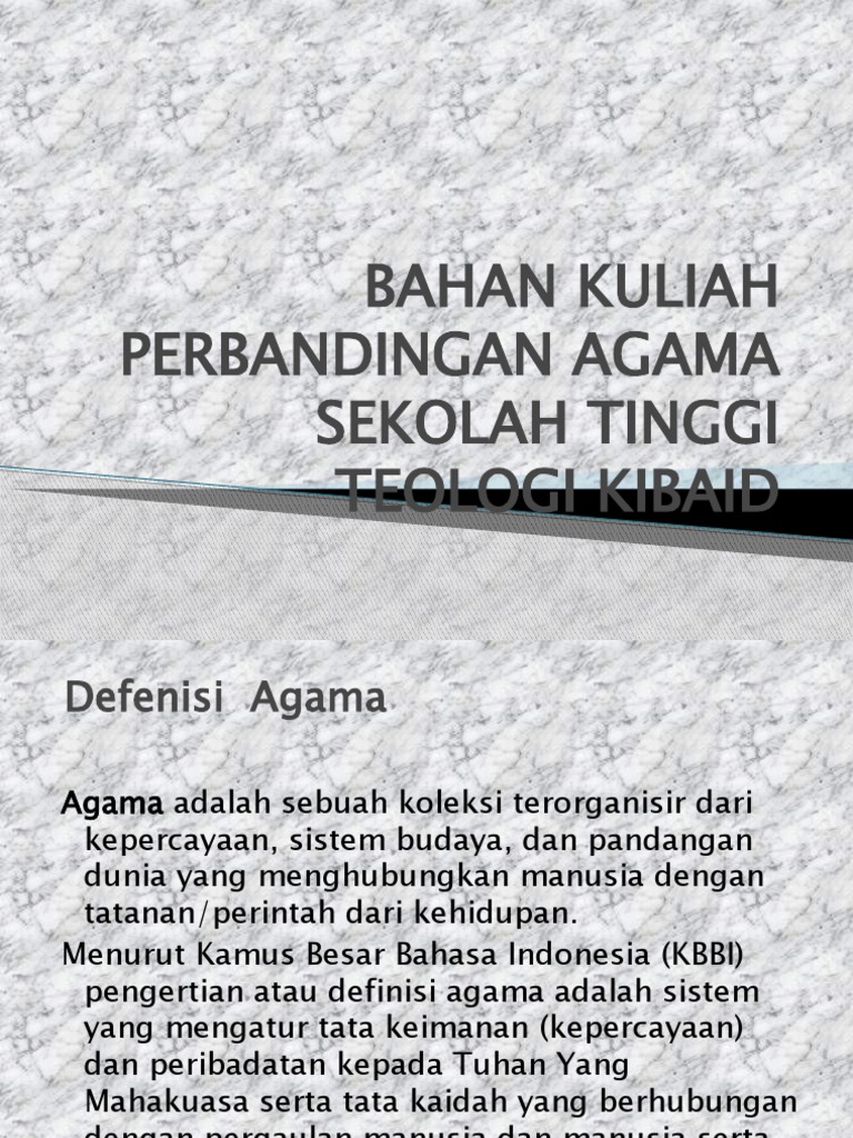 Power Point Perbandingan Agama Pdf