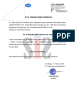 Surat Keterangan Sertifikasi-PT. Kharisma Tambang Nusantara PDF