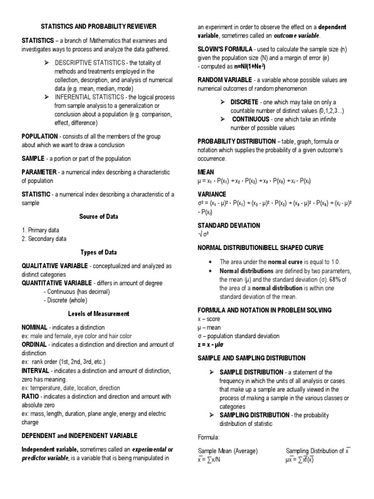 Stats & Reading for Students | PDF