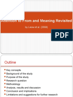 Attention To Form and Meaning Revisited