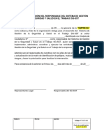 Formato Asignación Responsable Del SG-SST