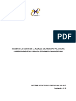 Informe Definitivo Examen de La Cuenta Alcaldia 2016