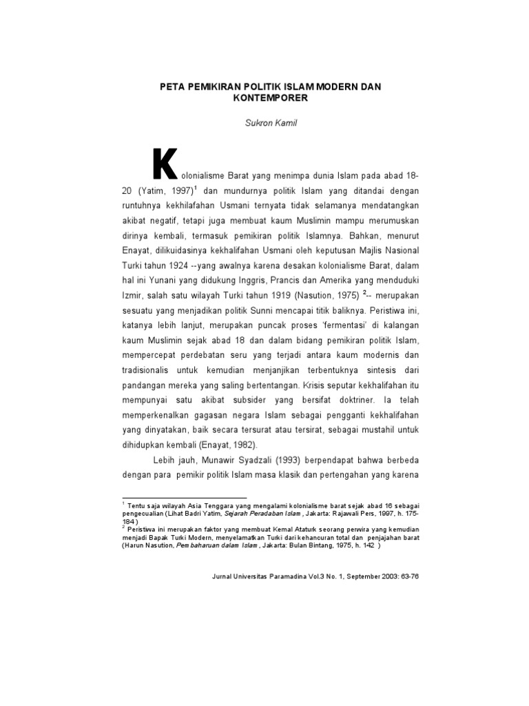 Islam Kontenporer Islam Kontenporer