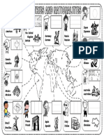 Worksheet Countries Nationalities