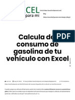 Calcula Del Consumo de Gasolina de Tu Vehículo Con Excel - Excel Fácil para Mi