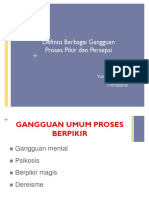 Definsi Berbagai Gangguan Pikir Dan Persepsi