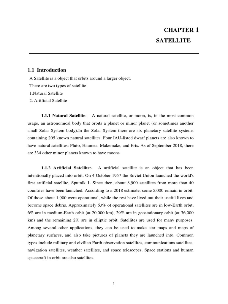 Understanding Satellites: Types and History | PDF | Social Science ...