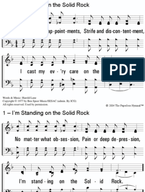The solid rock. A new tune to a wonderful old hymn. Sheet Music
