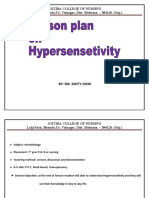 Lesson Plan On Hypersensetivity