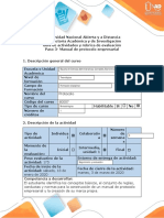 Guia de Actividades y Rubrica de Evaluacion - Paso 3 - Manual de Protocolo Empresarial