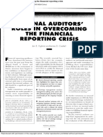 Internal Auditosr Role in Overcoming The Financial Reporting Crisis