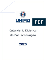 Calendário Acadêmico PRPPG 2020 - PRPPG CFB e DIP (Alterado em 17 12 2019) PDF