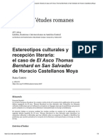 Carini, Sara - el caso de El Asco Thomas Bernhard en San Salvador de Horacio Castellanos Moya. Usa subautor