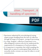 collection ,transport ,& handaling of spesimen