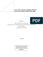 U.S. NavyReport To Congress On The Annual Long-Range Plan For Construction of Naval Vessels For Fiscal Year 2020