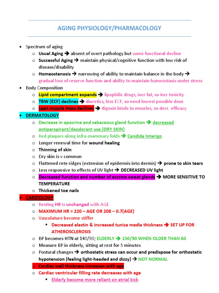 Geriatrics Study Guide | PDF | Science & Mathematics | Lifestyle