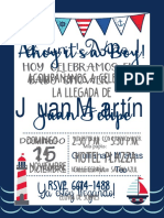 Invitacion para Baby Shower Marinero PDF