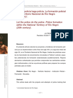 FERNANDEZ MARRON - Que La Policía Haga Policía. La Formación Policial en El Territorio Nacional de Río Negro PDF