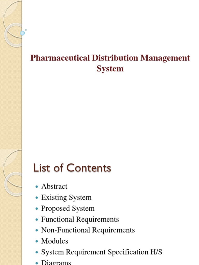 Pharma Distribution Management System | PDF | Web Application ...
