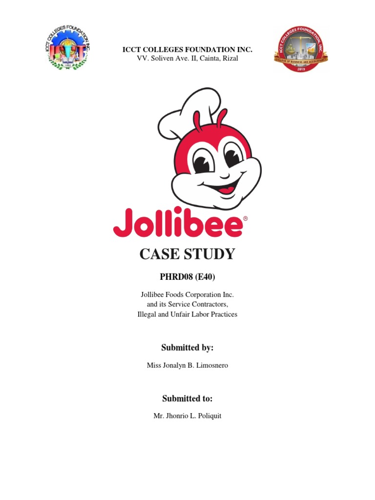 Jollibee case study problem picture