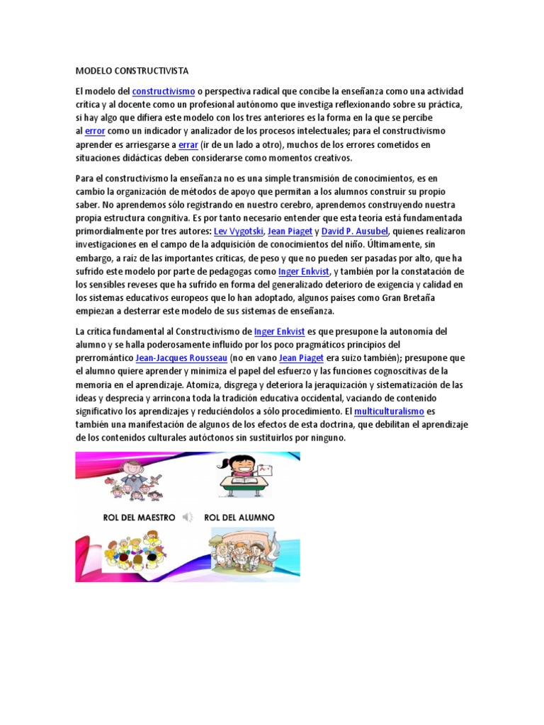 Modelo Constructivista | Descargar gratis PDF | Constructivismo ...