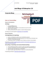 Corporate Blogs & Enterprise 2.0 - Handout
