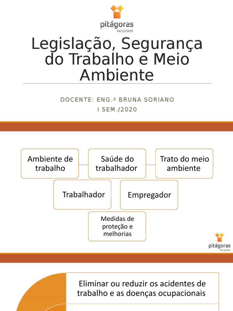 I U. Sec I - Legislação, Segurança Do Trabalho e Meio Ambiente | PDF ...
