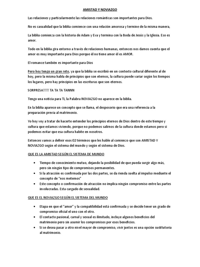 Amistad y Noviazgo en la Fe Cristiana | PDF | Matrimonio | Amor