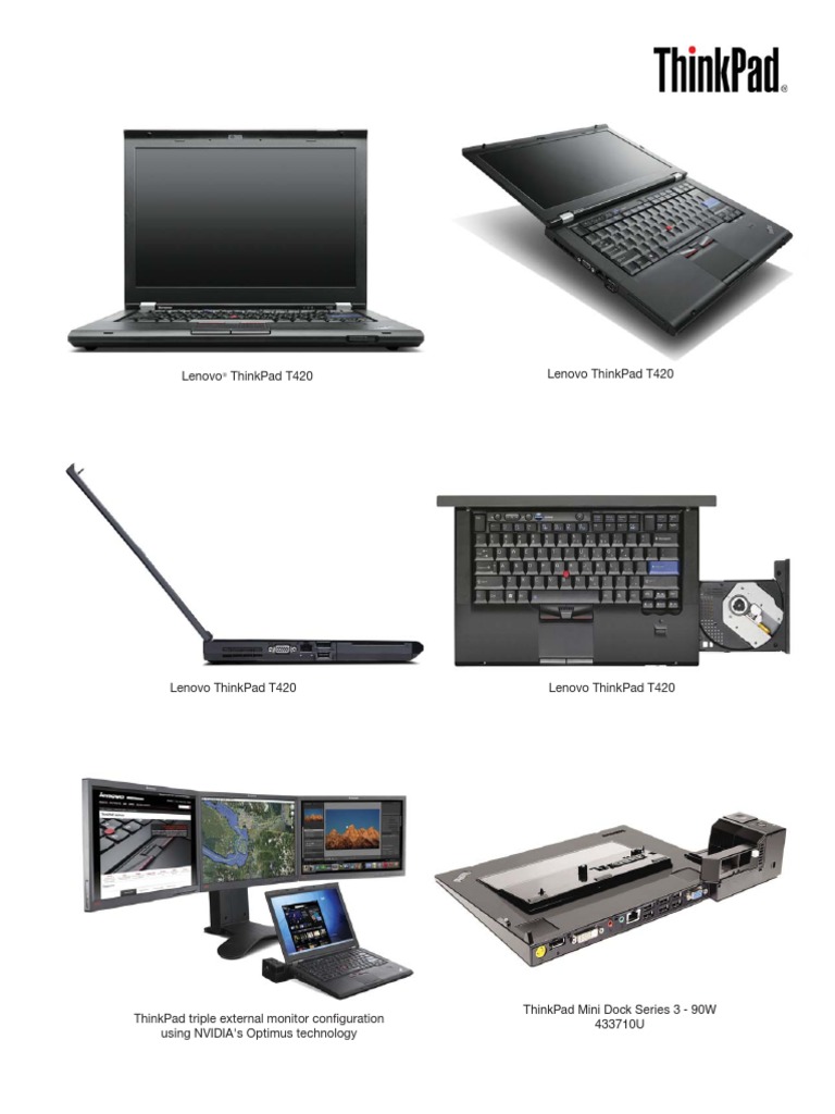 ThinkPad T420 All Models Detailed Spec PDF Computer Monitor Solid State Drive